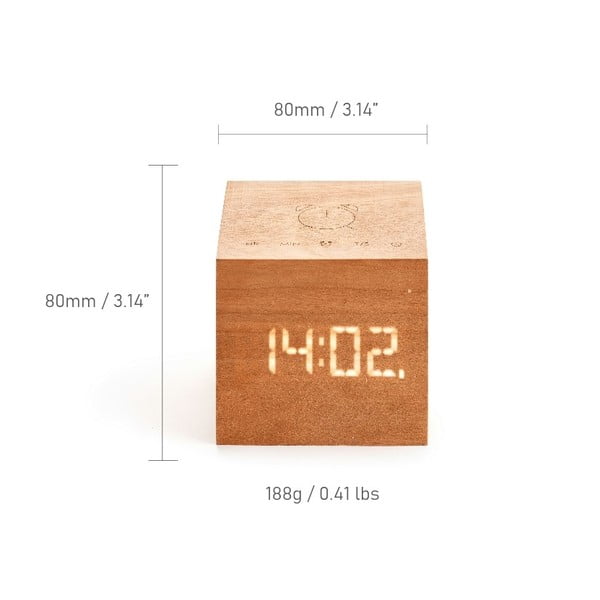 Digitális ébresztőóra Cube Plus – Gingko-image-3