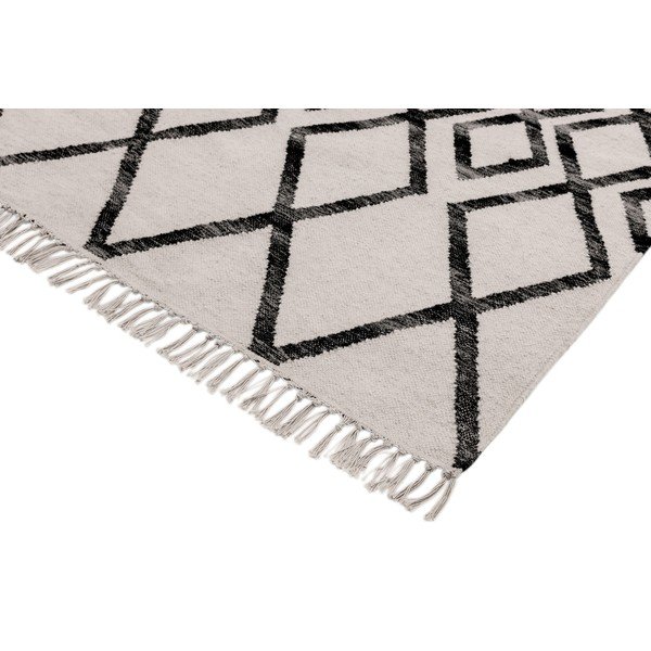 Hackney Diamond bézs-fekete szőnyeg, 120 x 170 cm - Asiatic Carpets-image-1