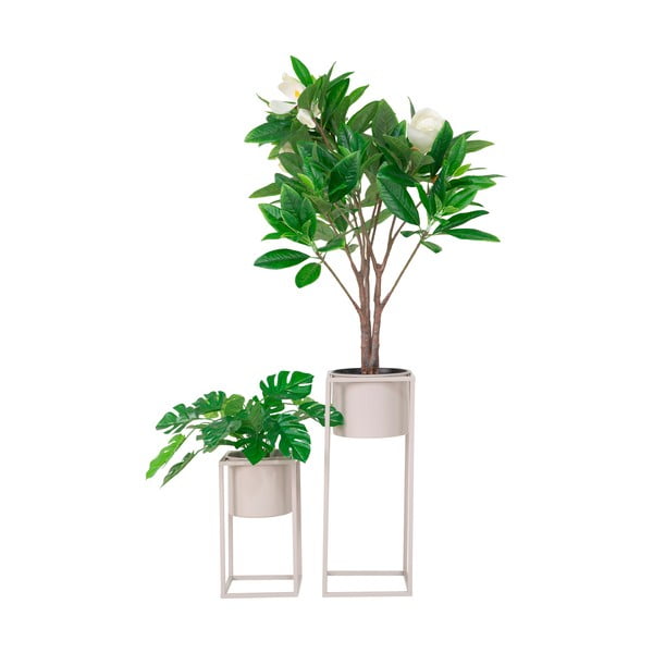 Marla 2 db bézs fém virágtartó - House Nordic-image-1