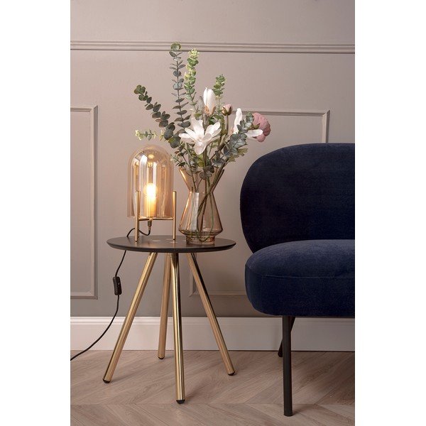 Bell mustársárga üveg asztali lámpa, magasság 30 cm - Leitmotiv-image-1