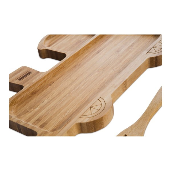 Vonat formájú gyerektányér és evőeszköz bambuszból - Bambum-image-2