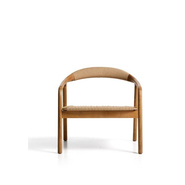 Natúr színű fa-kárpitozás nélküli fotel Derile – Kave Home-image-3