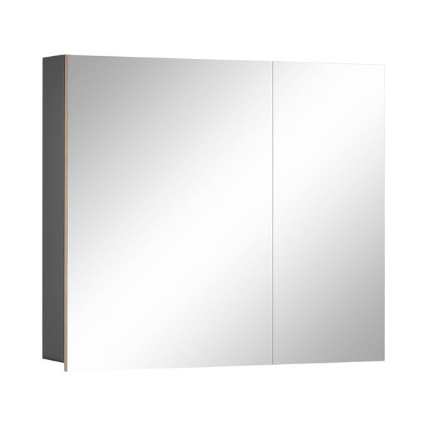 Wisla fali fürdőszobai szekrény tükörrel, 80 x 70 cm - Støraa