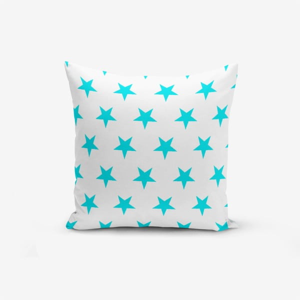 Turquoise Star Modern pamutkeverék párnahuzat, 45 x 45 cm - Minimalist Cushion Covers