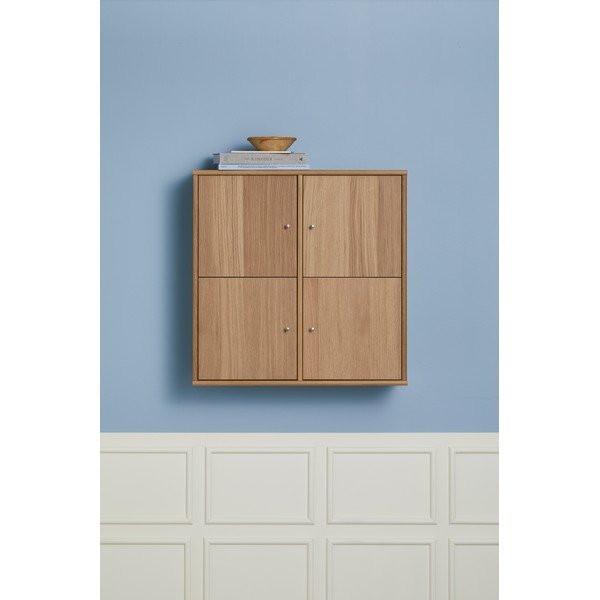 Natúr színű függő könyvespolc tölgyfa dekorral 70x70 cm Mistral – Hammel Furniture-image-1