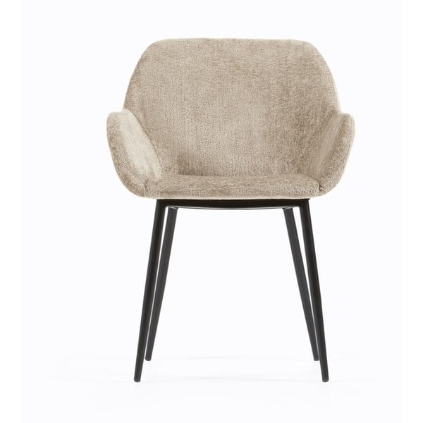 Bézs kárpitozott étkezőfotel Konna – Kave Home-image-3