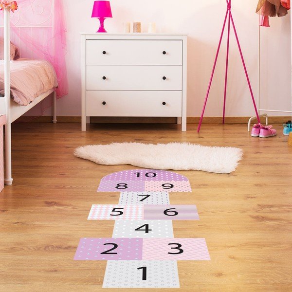 Hopscotch Girly öntapadós, vinil gyerekszőnyeg - Ambiance-image-1