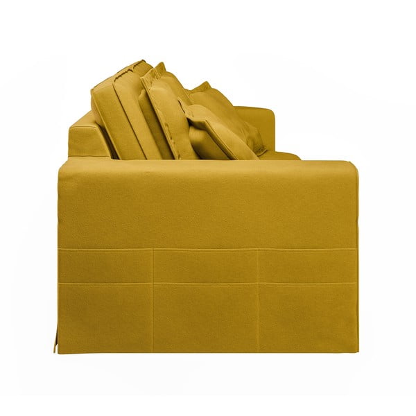Sárga kanapé 196 cm Nora – Ropez-image-4