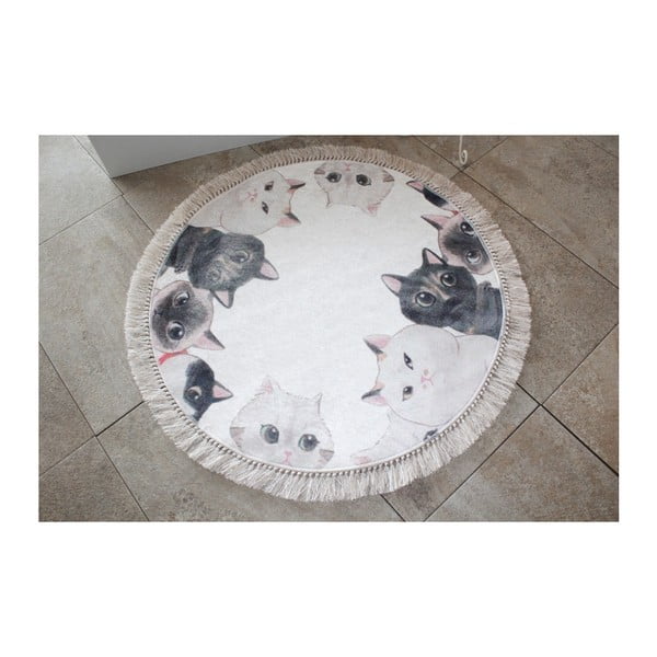 Angry Cats fürdőszobai kilépő, ⌀ 90 cm - Confetti Bathmats