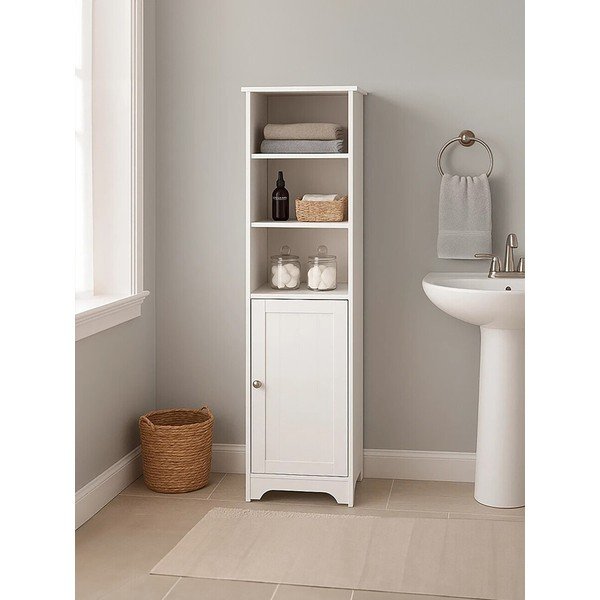 Fehér szekrény 40x160x38 cm Portern – Premier Housewares-image-2