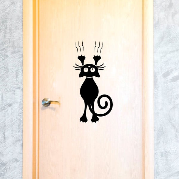 Fanastick Cat And The Door öntapadós matrica