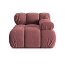 Rózsaszín bársony kanapé modul (jobb oldali) Bellis – Micadoni Home