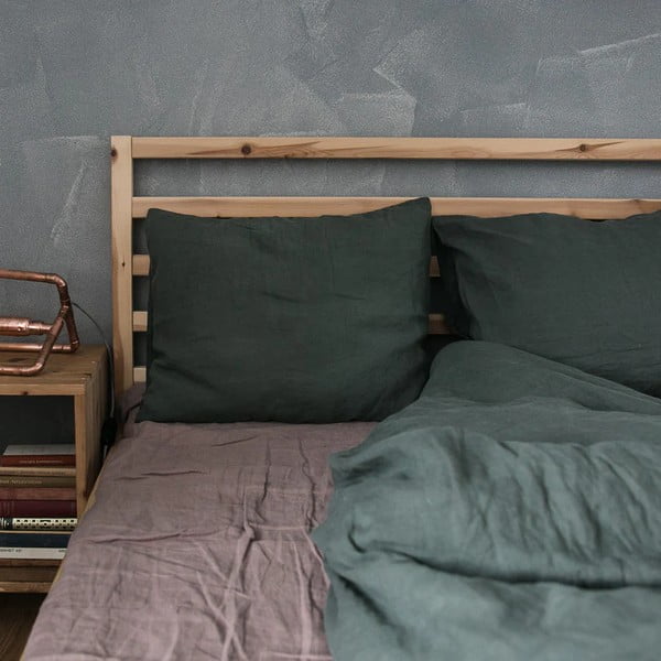 Rózsaszín-barna len lepedő 180x260 cm Ashes of Roses – Linen Tales-image-1