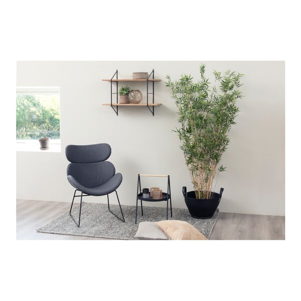 Cazar sötétszürke fotel fekete lábakkal - Actona-image-2