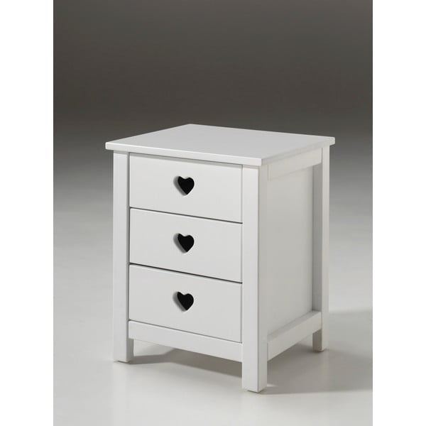 Amori fehér gyerek éjjeliszekrény - Vipack-image-2