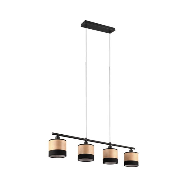 Fekete-natúr színű függőlámpa Bolzano – Reality-image-3