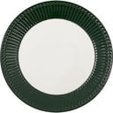 Fehér-zöld kőedény tányér ø 23 cm Alice - Green Gate