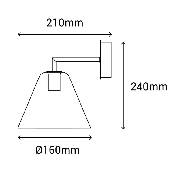 Gasby bronzszínű falilámpa, ø 16 cm - SULION-image-3