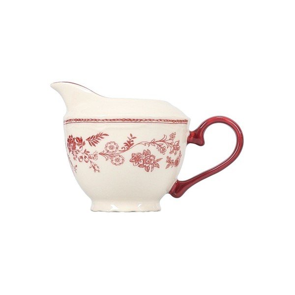 Borvörös-elefántcsont színű porcelán tejkiöntő 180 ml Cyril – S|P Collection-image-2