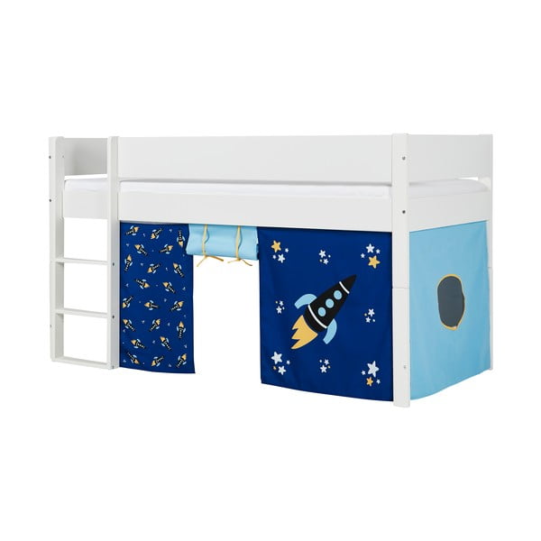 Argos fehér galériás gyerekágy biztonsági oldalfallal, 90 x 200 cm - Manis-h-image-3