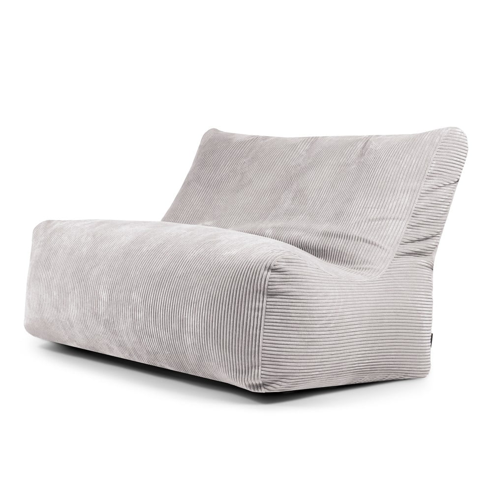 Világosszürke kordbársony babzsákfotel Sofa Seat Lounge  SLOWDOWN