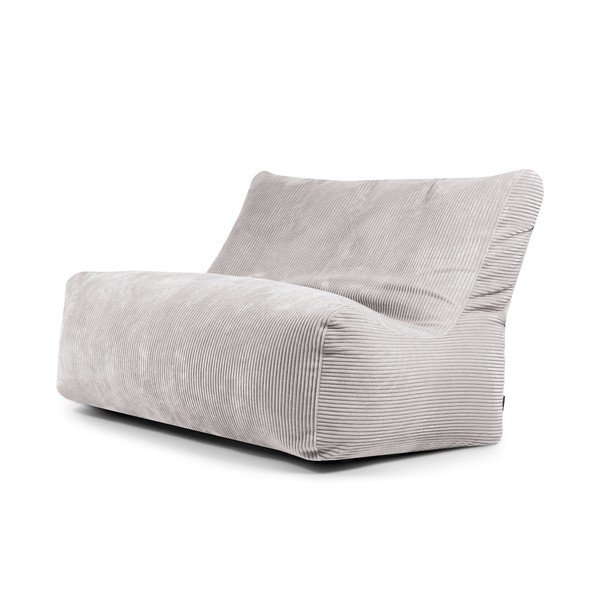 Világosszürke kordbársony babzsákfotel Sofa Seat Lounge – SLOWDOWN