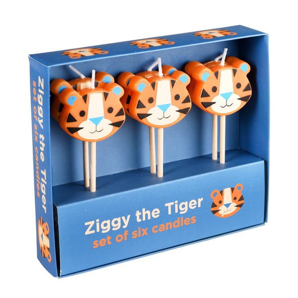 Tortagyertya készlet 6 db-os Ziggy The Tiger – Rex London