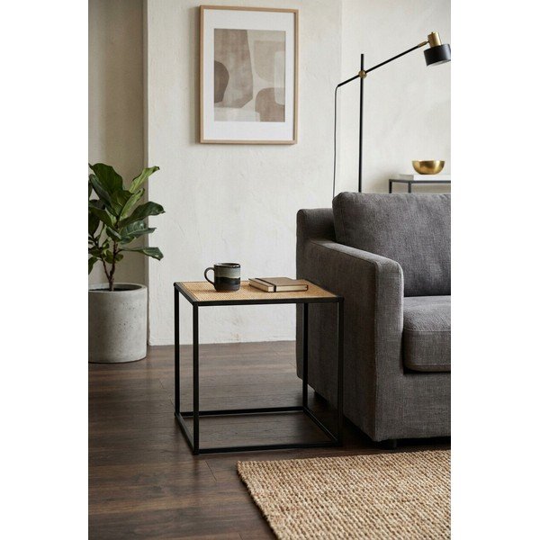 Rattan tárolóasztal 44x44 cm Depok – Premier Housewares-image-1