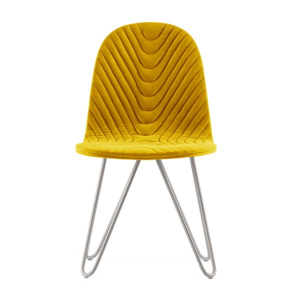 Mannequin X Wave sárga szék fém lábakkal - Iker