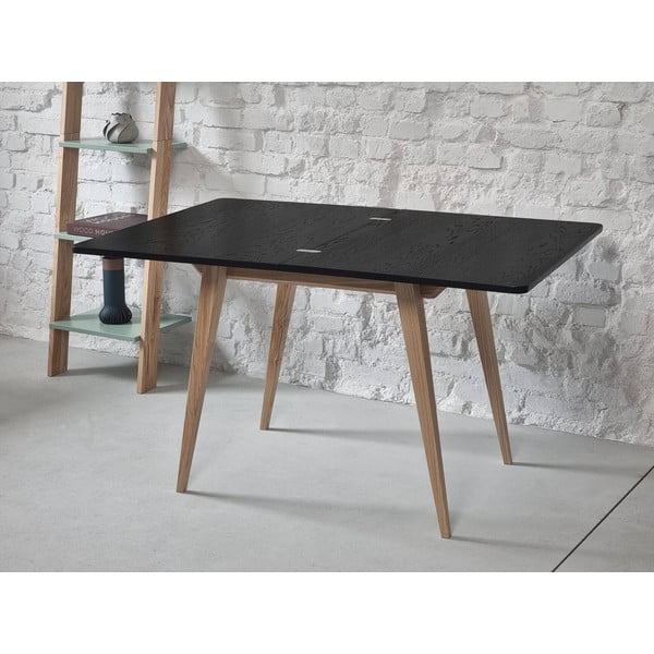 Bővíthető étkezőasztal kőrisfa dekoros asztallappal 65x90 cm Envelope – Ragaba-image-2