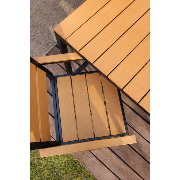 Natúr színű négyszemélyes kerti étkezőgarnitúra Nova – Bonami Selection-image-3