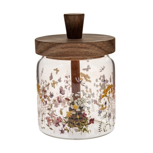 Üveg méztartó doboz Flowers – Dakls