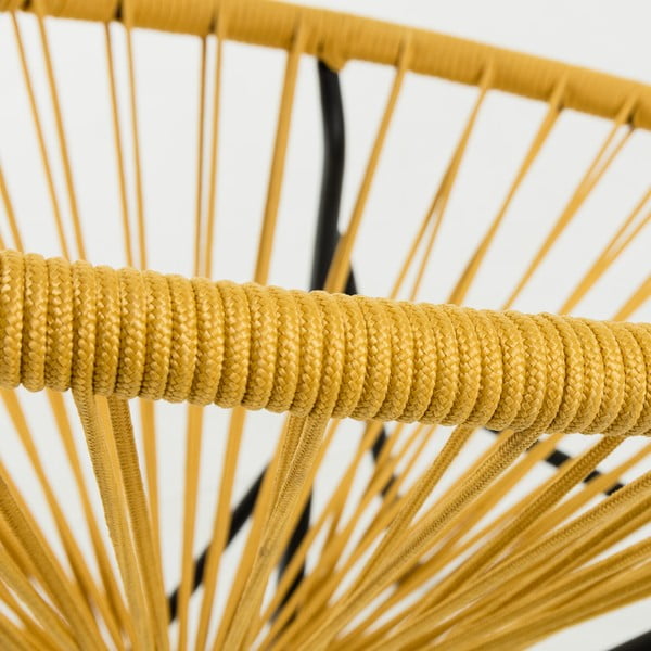 Samantha mustársárga acélszerkezetű kerti szék - Kave Home-image-4