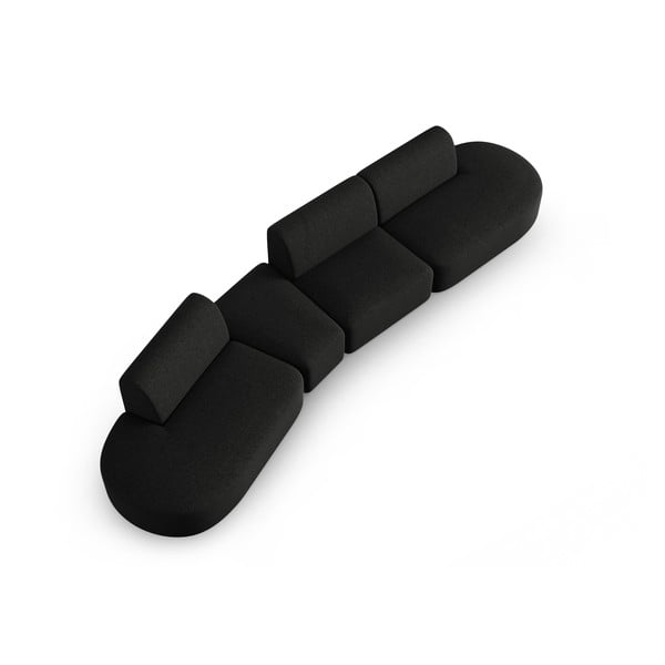 Fekete kanapé 412 cm Shane – Micadoni Home-image-2