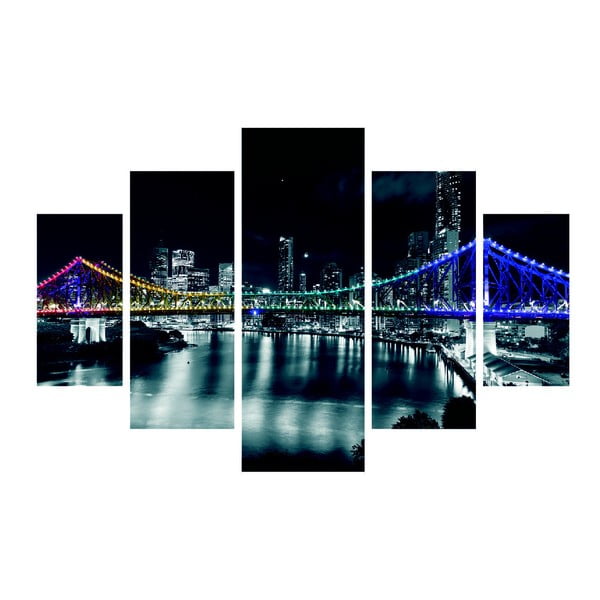 Midnight City többrészes kép, 92 x 56 cm