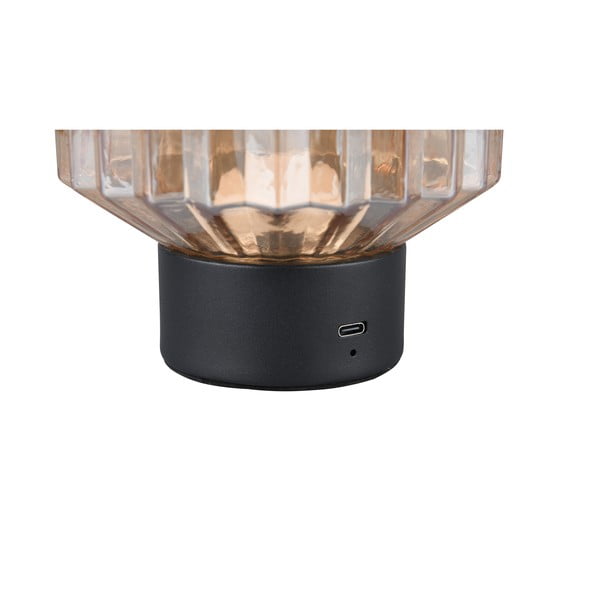 Fekete-bézs LED dimmelhető asztali lámpa üveg búrával (magasság 19,5 cm) Lord – Trio-image-4