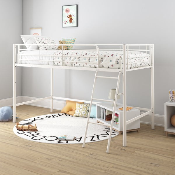 Fehér magasított gyerekágy 90x200 cm Jodie – Støraa-image-2