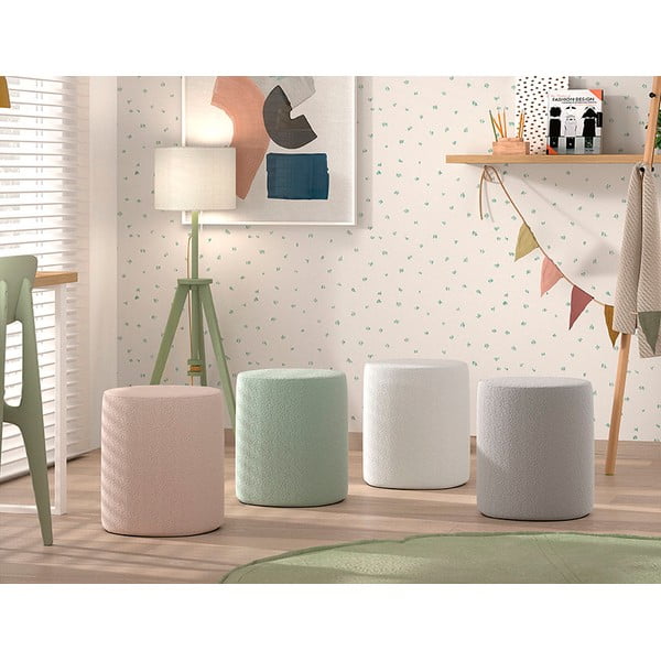 Fehér buklé gyerek puff MOON – Vipack-image-2