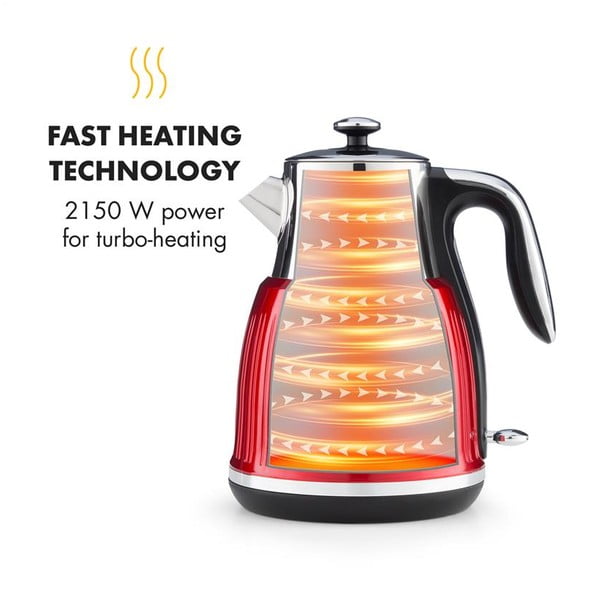 Cancan piros elektromos vízforraló - Klarstein-image-2