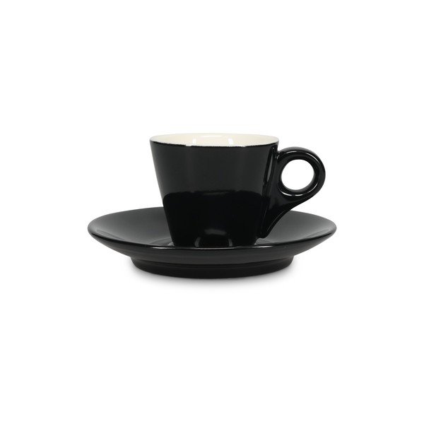 Fekete porcelán csészealj ø 12,5 cm Barista – BonBistro-image-3
