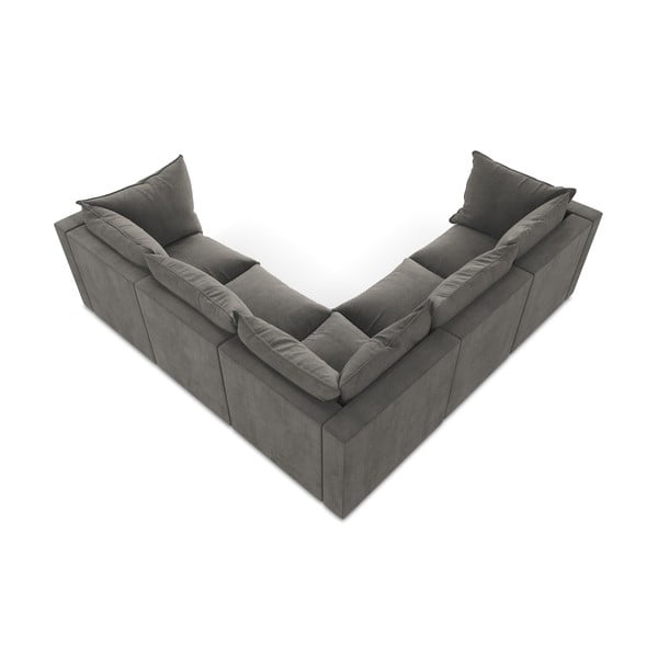 Sötétszürke sarokkanapé Manao – Makamii-image-3