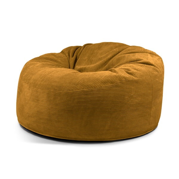 Mustársárga kordbársony babzsákfotel Om 135 – SLOWDOWN