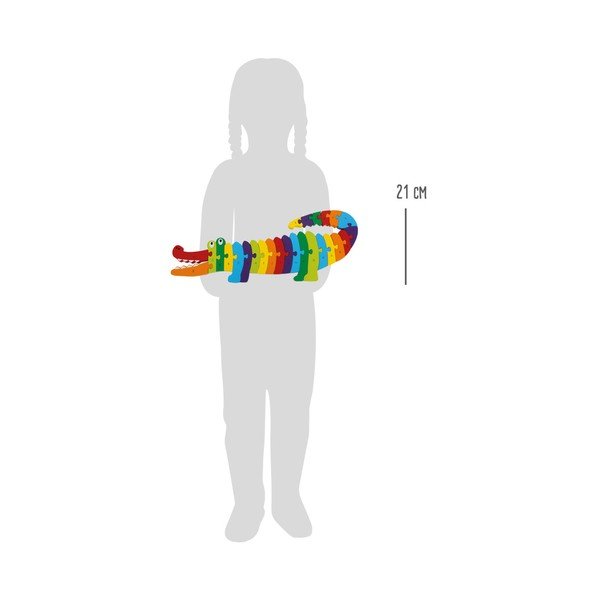 Crocodile ABS oktató puzzle fából - Legler-image-1