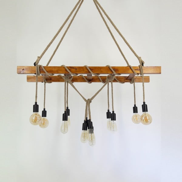 Merdiven mennyezeti lámpa tömör fenyőfából-image-4