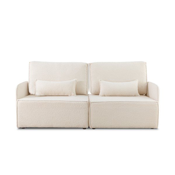 Krémszínű buklé sarokkanapé (variálható) – Really Nice Things-image-2
