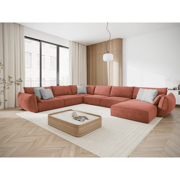 Piros sarokkanapé (bal oldali) Vanda – Mazzini Sofas-image-1
