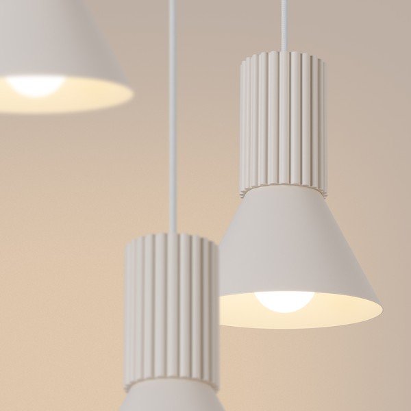 Bézs fém függőlámpa ø 30 cm Niru – Sollux-image-4