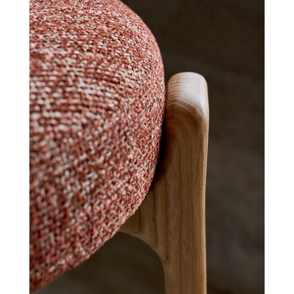 Natúr színű-terrakotta színű kőrisfa étkezőszék Granite – Kave Home-image-4