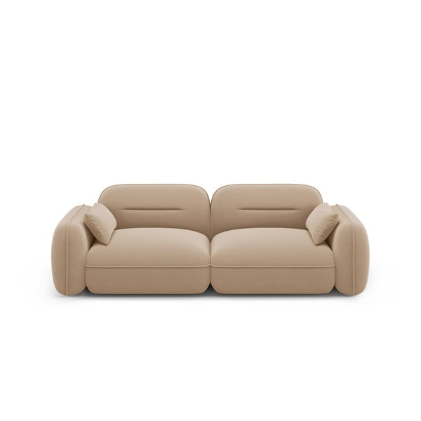 Bézs bársony kanapé 230 cm Audrey – Interieurs 86