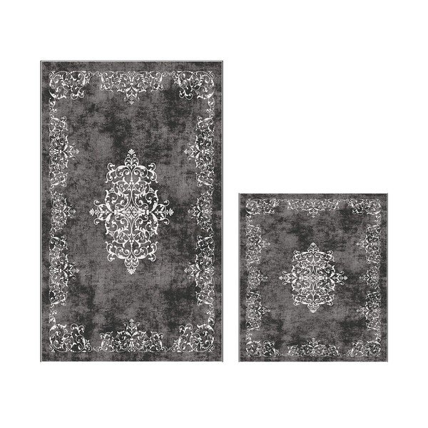 Szürke fürdőszobai kilépő szett 2 db-os 60x100 cm – Foutastic